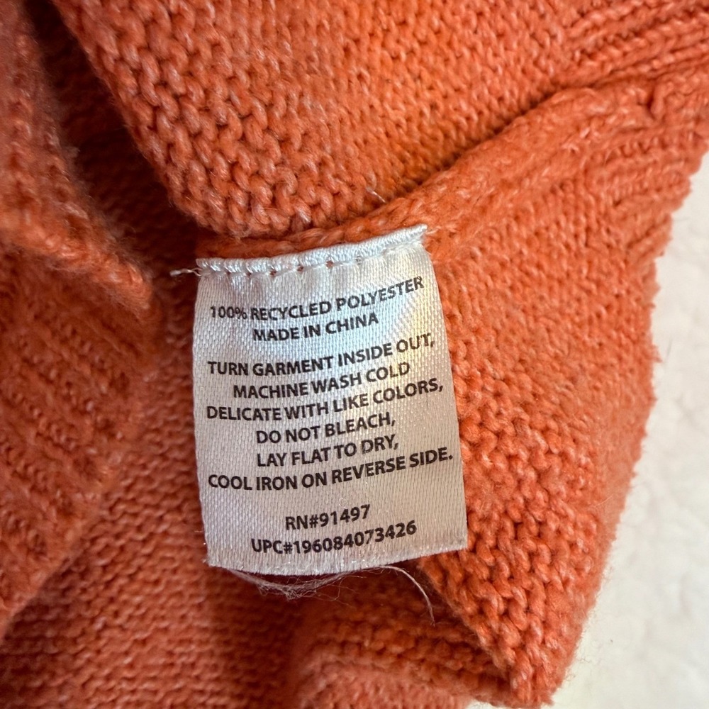 State of Mine Good Witch Orange Halloween Sweater Womens M Recycled Poly - Picture 5 of 7